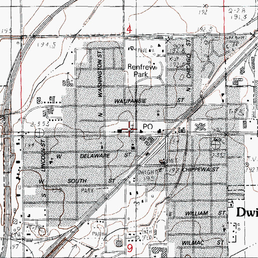 Topographic Map of Saint Patricks Roman Catholic Church, IL