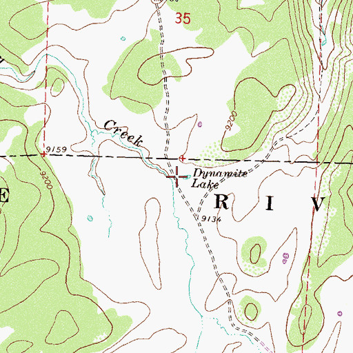 Topographic Map of Dynamite Lake, CO