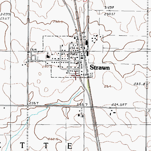 Topographic Map of Saint Rose Catholic Church, IL