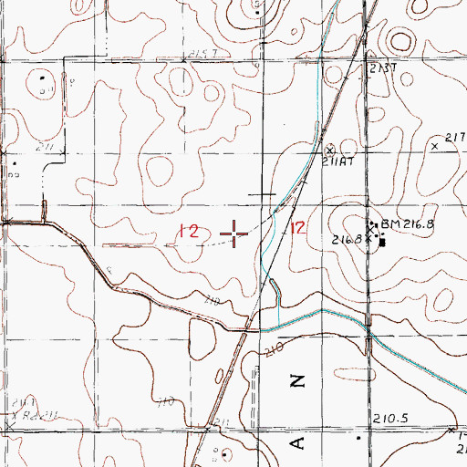 Topographic Map of Saxon (historical), IL