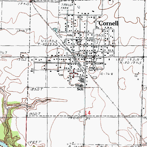 Topographic Map of South Park, IL