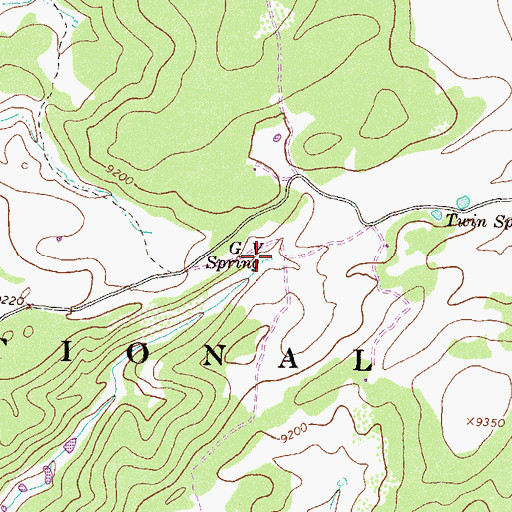 Topographic Map of G V Spring, CO
