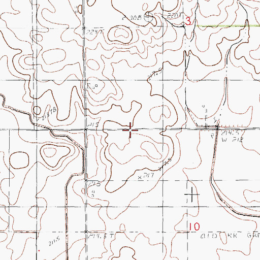 Topographic Map of Sullivan Center (historical), IL