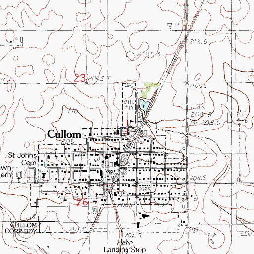 Topographic Map of Tri-Point High School, IL