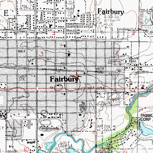 Topographic Map of Trinity Evangelical Lutheran Church, IL