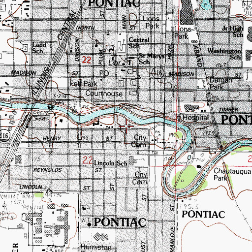 Topographic Map of United Pentecostal Church, IL