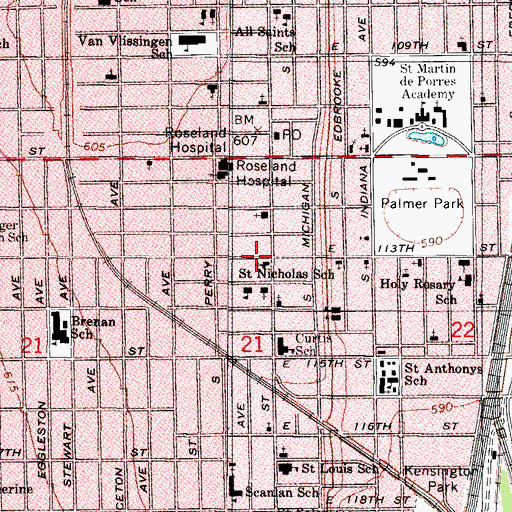 Topographic Map of High Prairie, IL