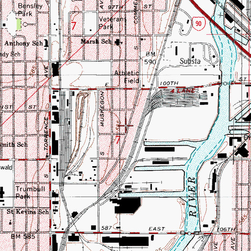 Topographic Map of Irondale, IL