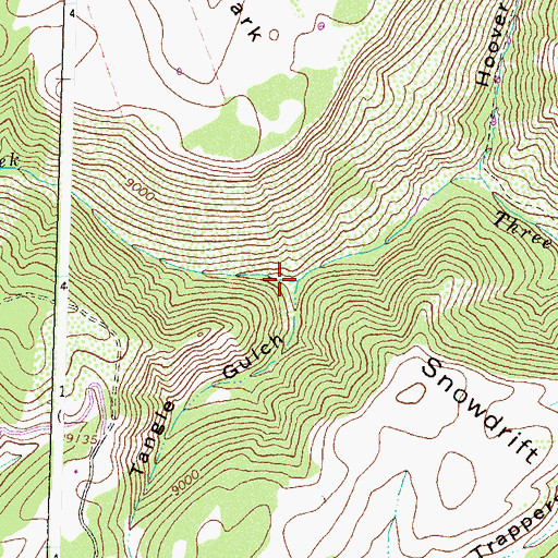 Topographic Map of Tangle Gulch, CO