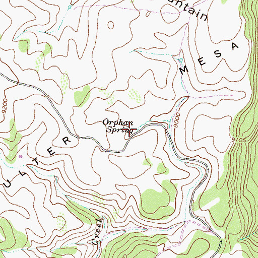 Topographic Map of Orphan Spring, CO