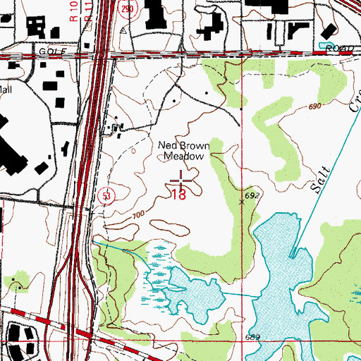 Topographic Map of Ned Brown Meadow, IL