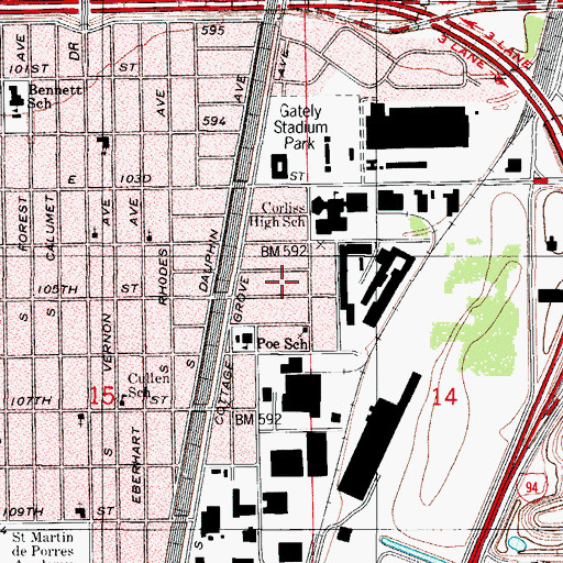 Topographic Map of North Pullman, IL