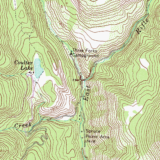 Topographic Map of Little Box Canyon, CO