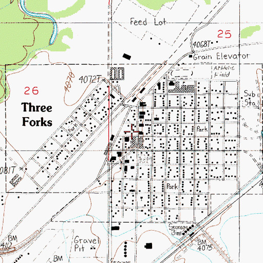 Topographic Map of Headwaters Heritage Museum, MT