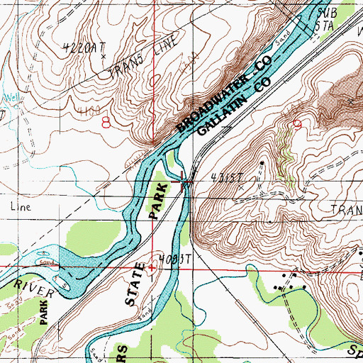 Topographic Map of Trident Bridge, MT