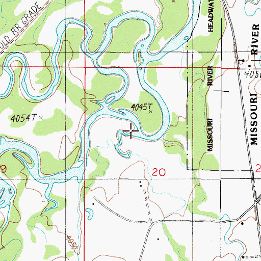 Topographic Map of Pyfer Bridge (historical), MT