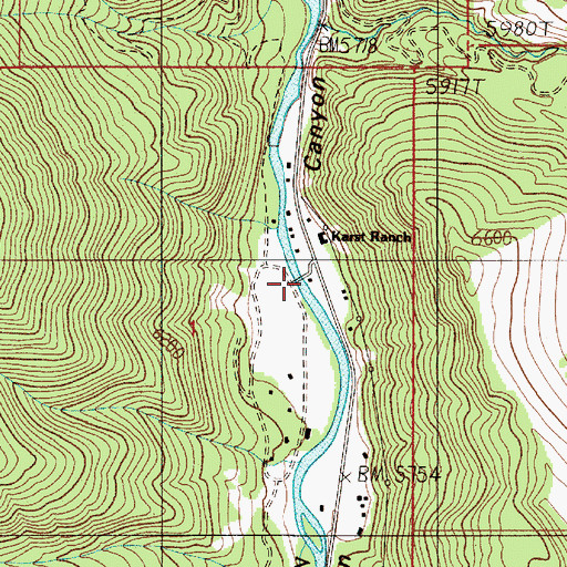 Topographic Map of Park View West Bridge, MT