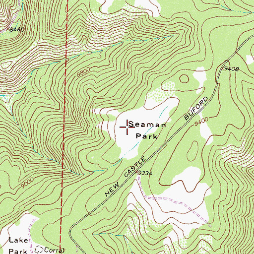 Topographic Map of Seaman Park, CO