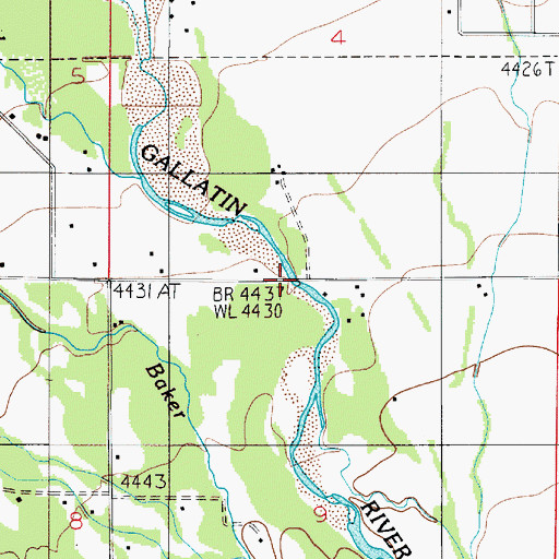 Topographic Map of Irwin Bridge, MT