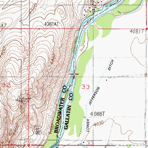 Topographic Map of Haskin Bridge (historical), MT