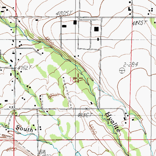Topographic Map of Erskine Bridge (historical), MT