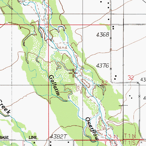 Topographic Map of Blakely Bridge, MT