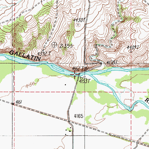 Topographic Map of Barton Bridge (historical), MT