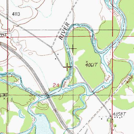 Topographic Map of Jefferson River Bridge, MT
