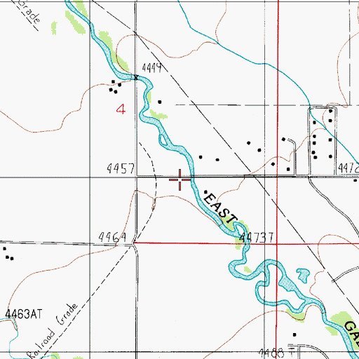 Topographic Map of Flannery Bridge, MT