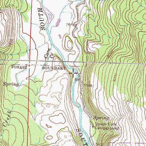Topographic Map of South Fork Canyon, CO