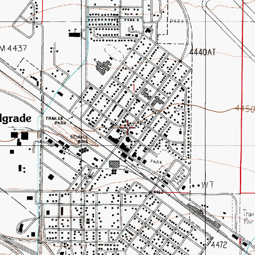 Topographic Map of Belgrade Community Library, MT