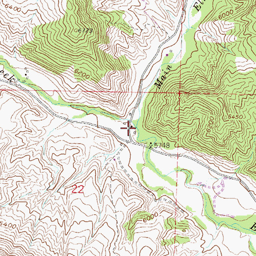 Topographic Map of Main Elk Creek, CO