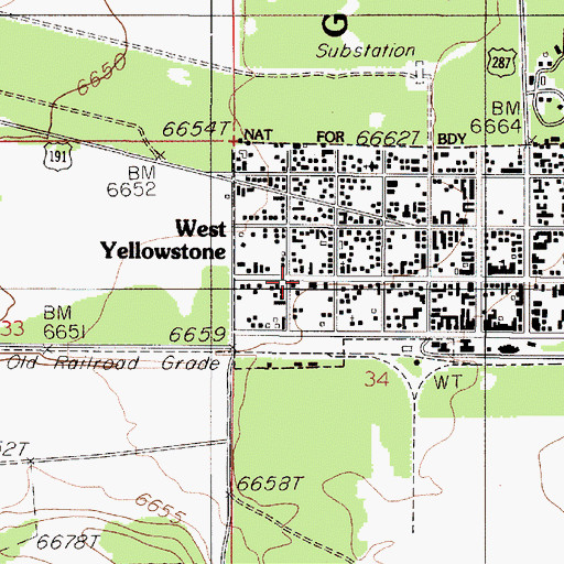 Topographic Map of Moonlight RV Park, MT