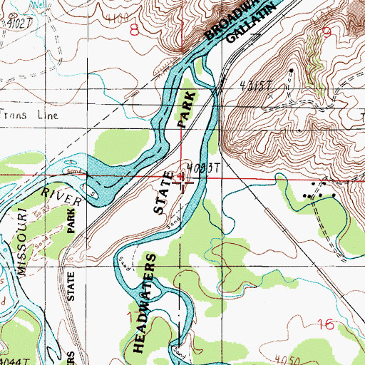 Topographic Map of Missouri Headwaters Campground, MT