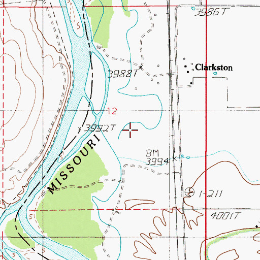 Topographic Map of Fairweather Campground, MT