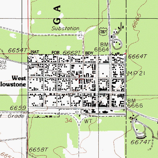 Topographic Map of Nineteen Hundred Fifty-Nine Earthquake Historical Marker, MT