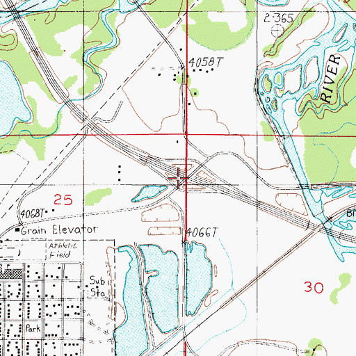 Topographic Map of Interchange 278, MT