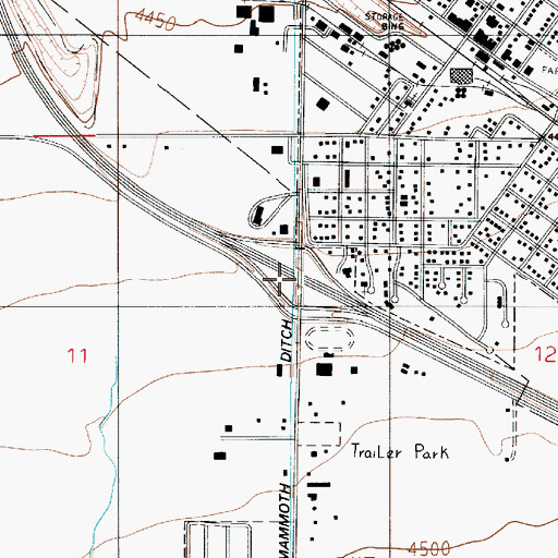 Topographic Map of Interchange 298, MT