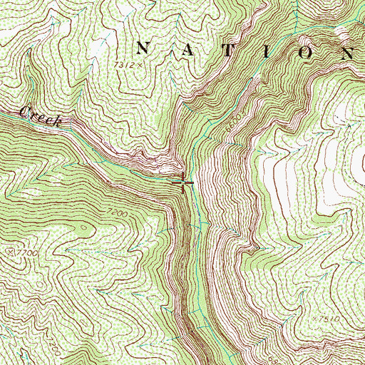 Topographic Map of Deep Creek, CO