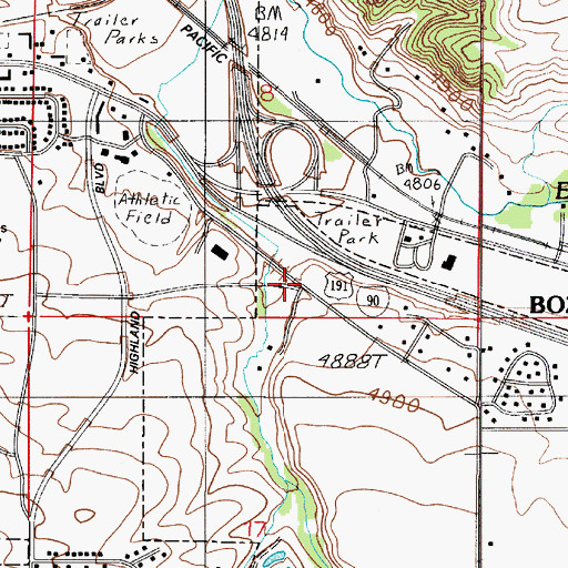 Topographic Map of Hamilton House, MT