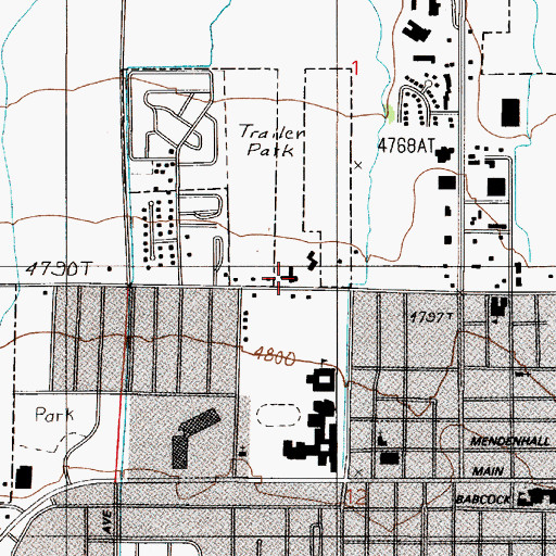 Topographic Map of Gallatin County Rest Home, MT