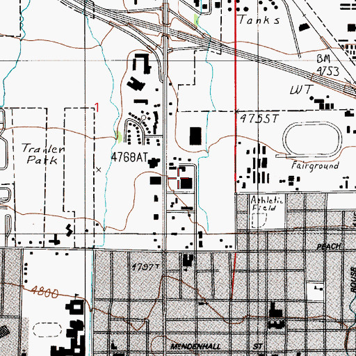 Topographic Map of Northgate Shopping Center, MT
