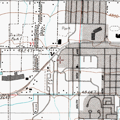 Topographic Map of University Square Shopping Center, MT