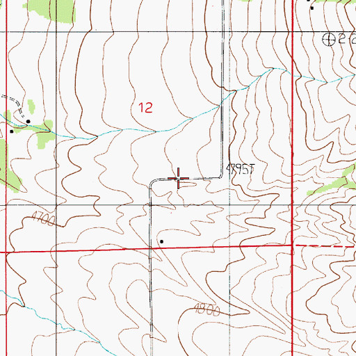 Topographic Map of Bueno Vista Acres Trailer Court, MT