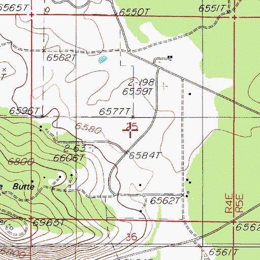 Topographic Map of Horse Butte Acres Trailer Court, MT