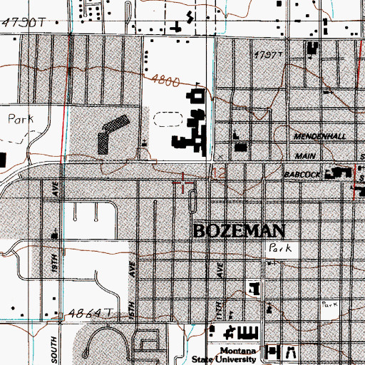 Topographic Map of Eldridge Trailer Court, MT