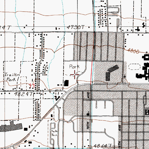 Topographic Map of Wagon Wheel Trailer Court, MT