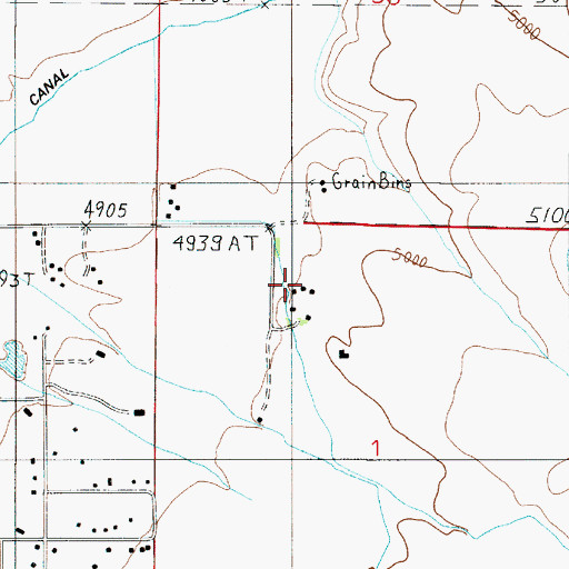 Topographic Map of Haley Subdivision Trailer Court, MT