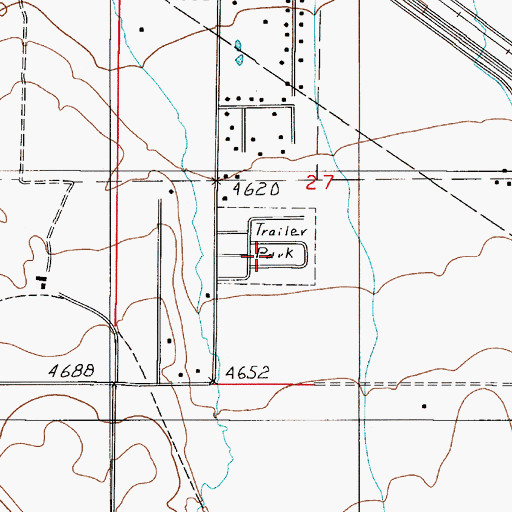 Topographic Map of Hidden Valley Mobile Estates, MT