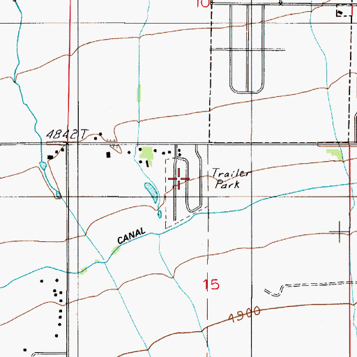 Topographic Map of Kountz Trailer Park, MT